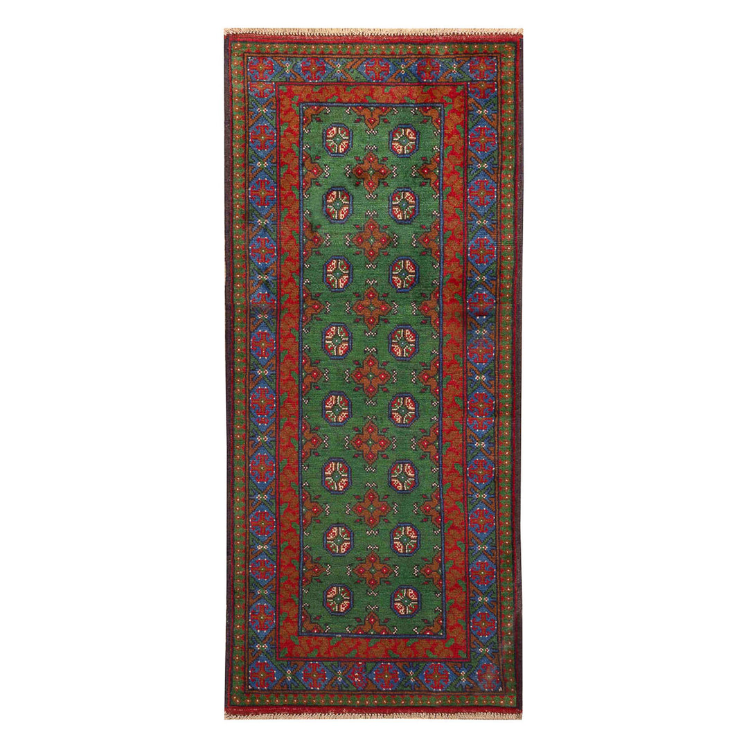 שטיח  אפגני בוכרה 00 ירוק 191*80