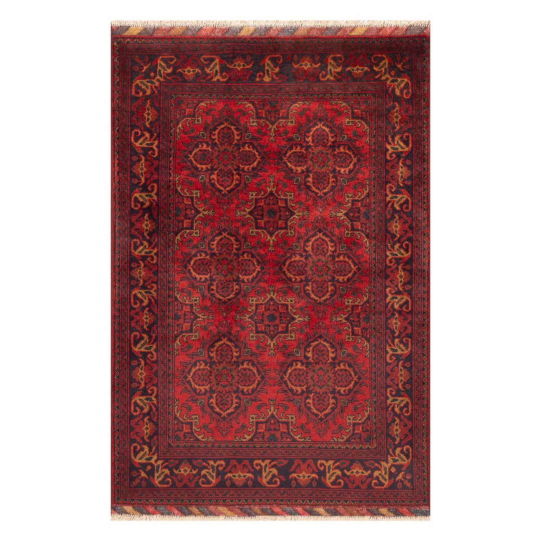 שטיח אפגני חלממדי  00 אדום 150*100