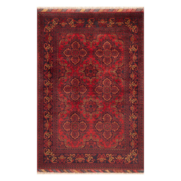 שטיח אפגני חלממדי  00 אדום 150*100