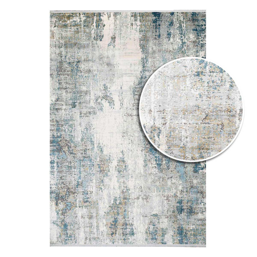 שטיח נול פרמיום 10 אפור/טורקיז | Nool Premium