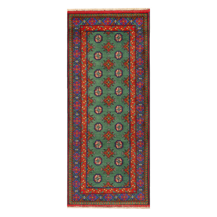 שטיח  אפגני בוכרה 00 ירוק 200*83