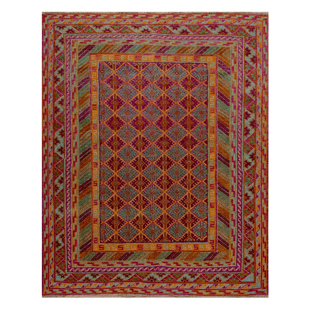 שטיח אוזבקי 00 אדום/כתום 200*150