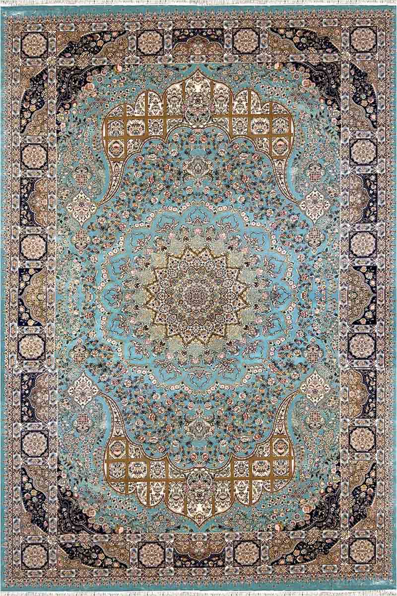 שטיח קום משי 06 טורקיז| QOM