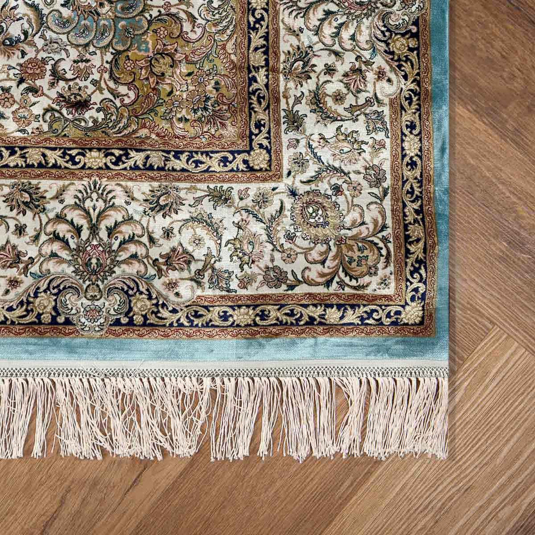 שטיח קום משי 07 טורקיז | QOM