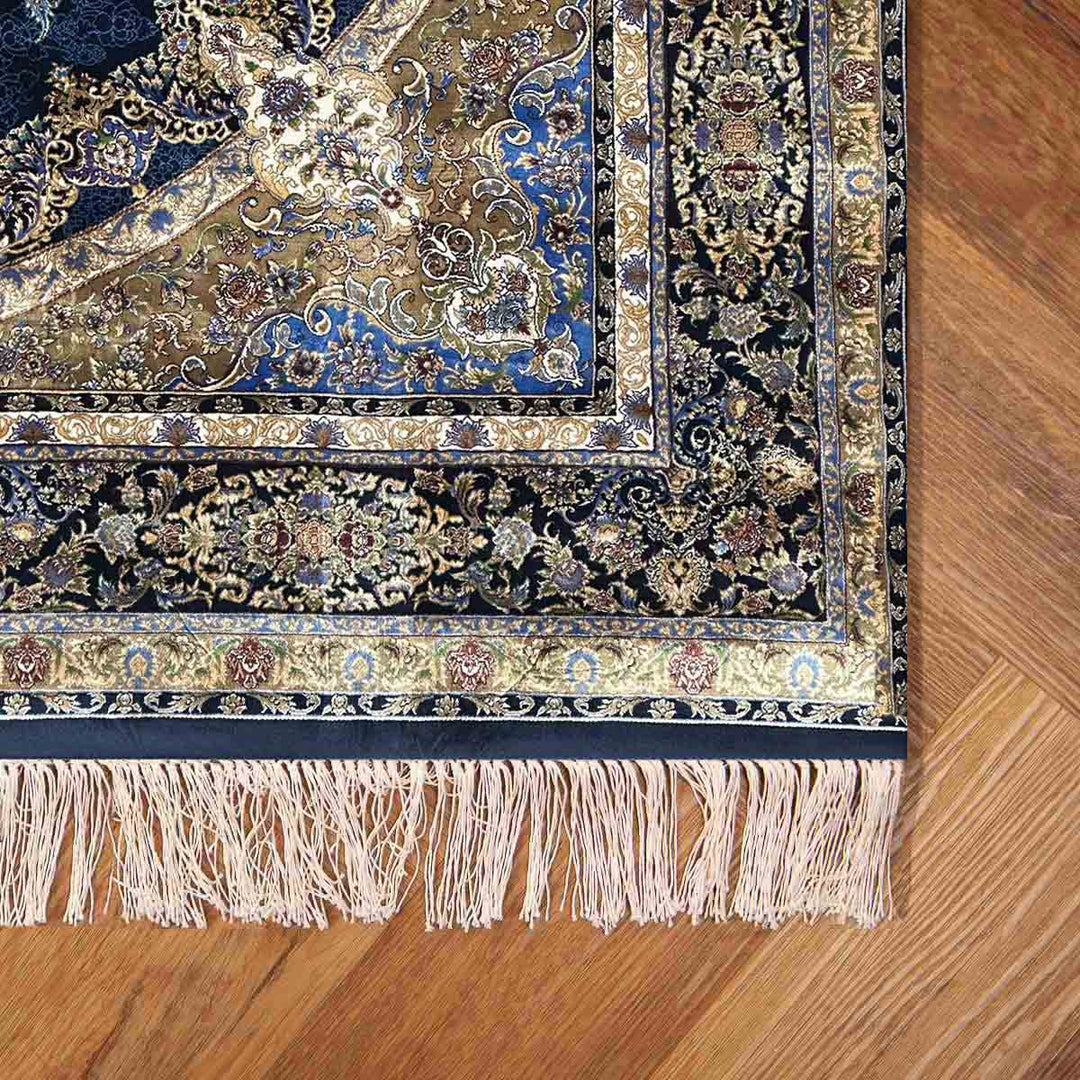 שטיח קום משי 09 כחול | QOM