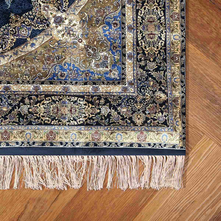 שטיח קום משי 09 כחול | QOM