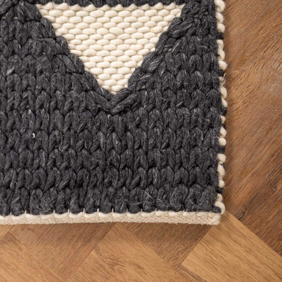 שטיח צמר 06 אפור\קרם | Zemer