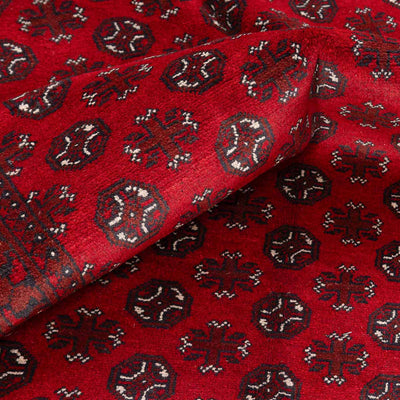 שטיח אפגני בוכרה 00 אדום 237*163 | Bokhara Rug