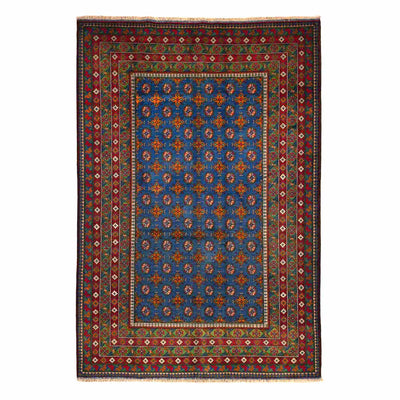 שטיח אפגני בוכרה 00 כחול 297*201 | Bokhara Rug