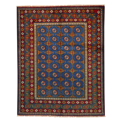 שטיח אפגני בוכרה 00 כחול 186*146 | Bokhara Rug