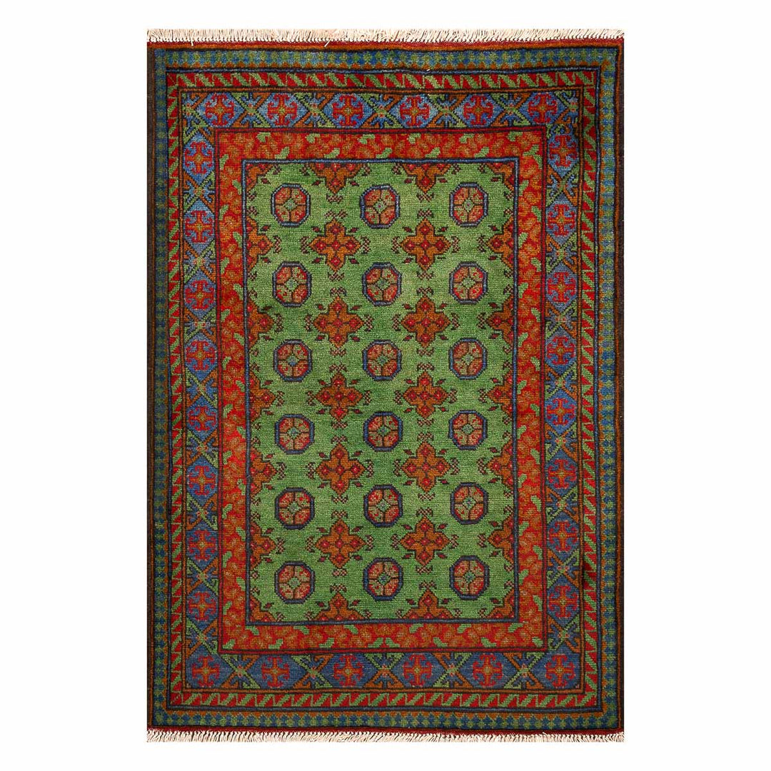שטיח  אפגני בוכרה 00 ירוק 148*102  | Bokhara Rug