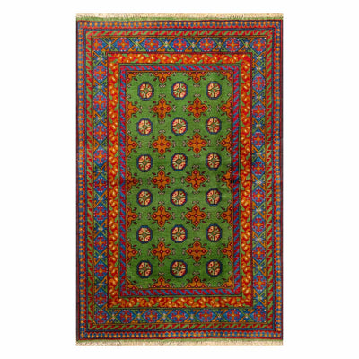 שטיח אפגני בוכרה 00 ירוק 185*119 | Bokhara Rug