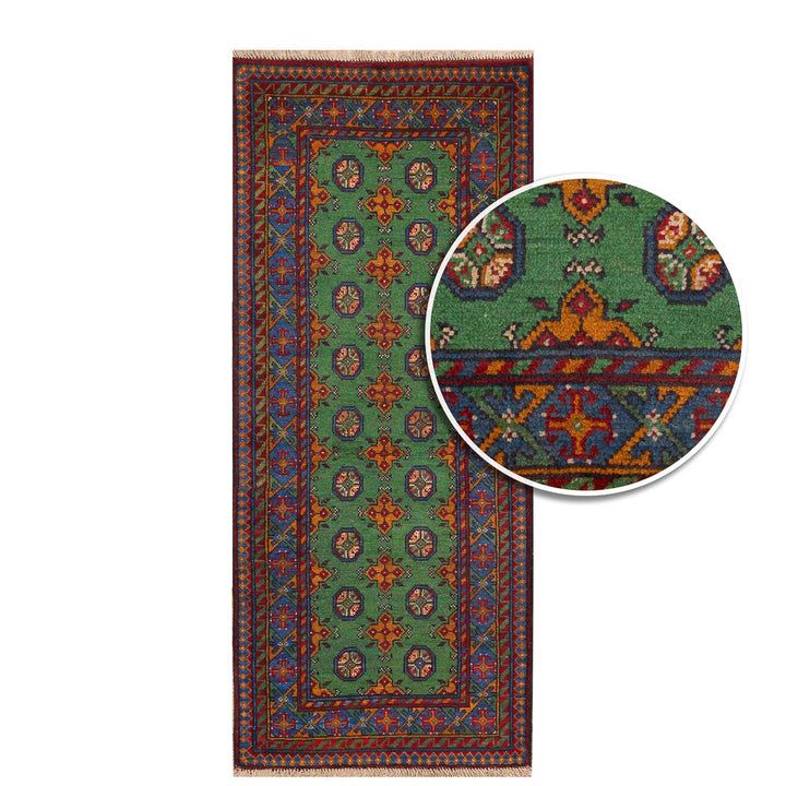 שטיח  אפגני בוכרה 00 ירוק 197*81