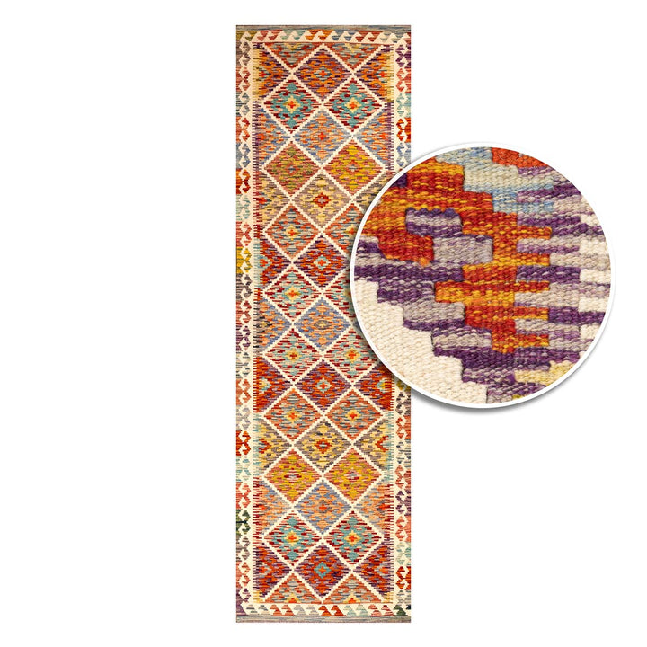 שטיח קילים אפגני 00 צבעוני 293*87