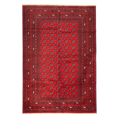 שטיח אפגני בוכרה 00 אדום 244*166 | Bokhara Rug