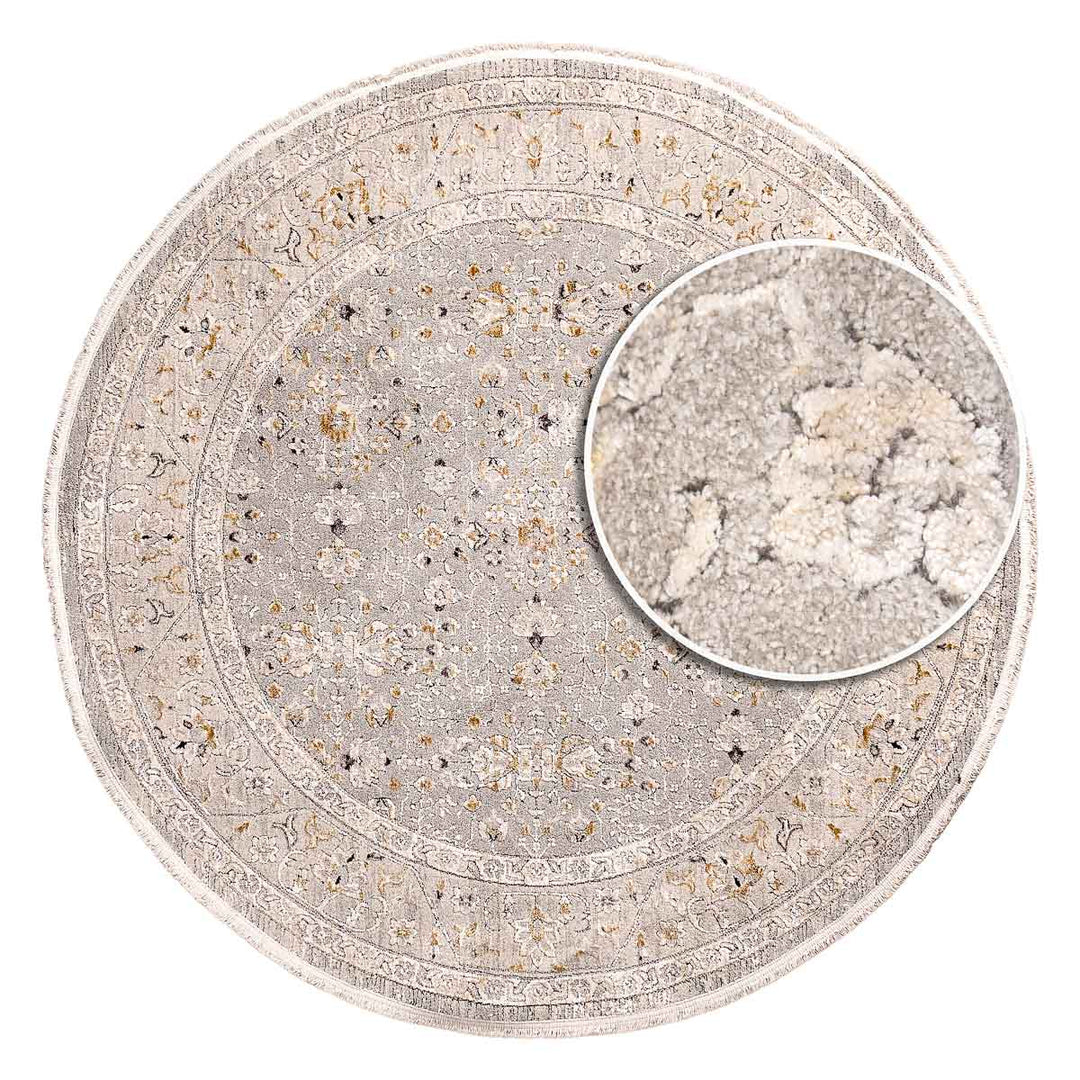 שטיח הריטאז' 04 אפור עגול | Heritage