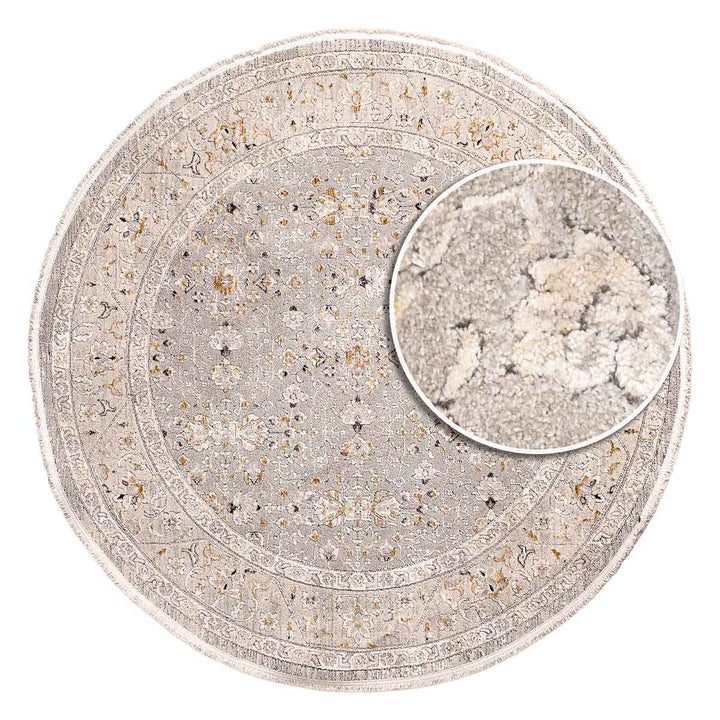 שטיח הריטאז' 04 אפור עגול | Heritage