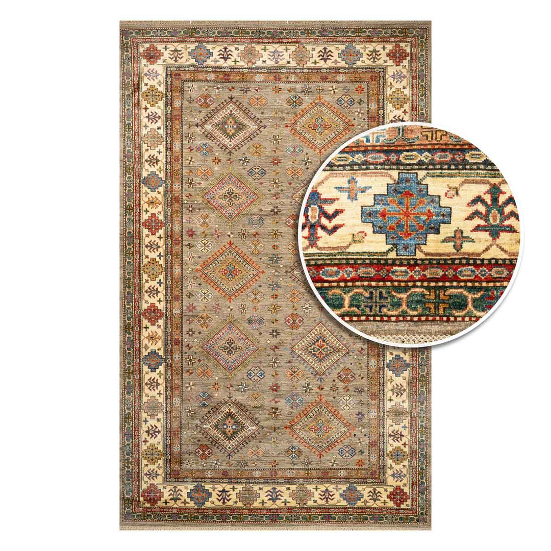 שטיח סופר קזאק 00 אפור  317*200 | Super Kazak