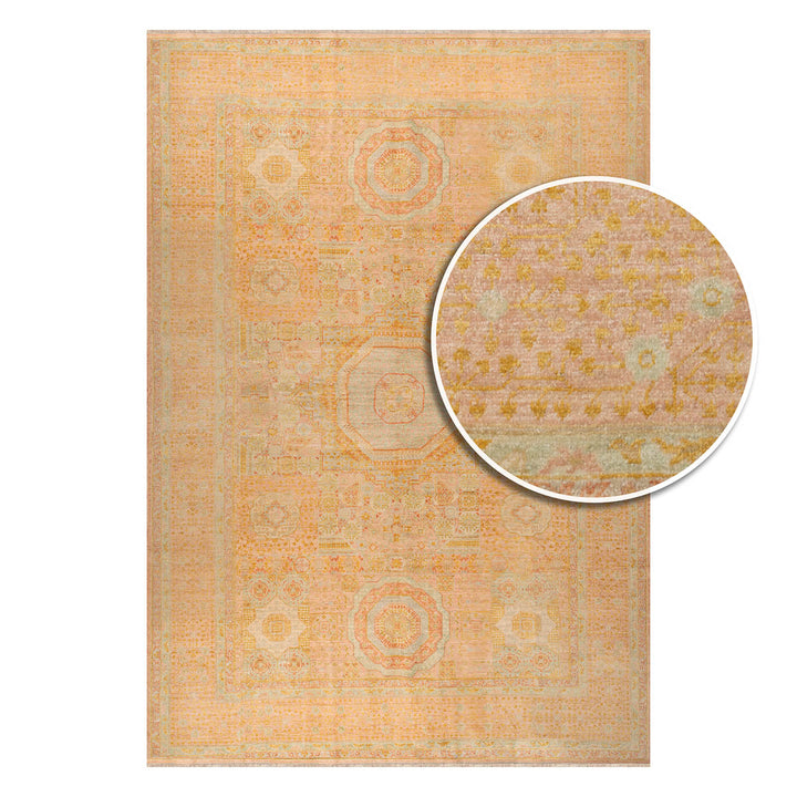שטיח ממלוק 00 בז'\ורוד עתיק 299*205 | Mamluk