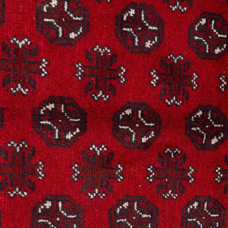 שטיח אפגני בוכרה 00 אדום 237*163 | Bokhara Rug