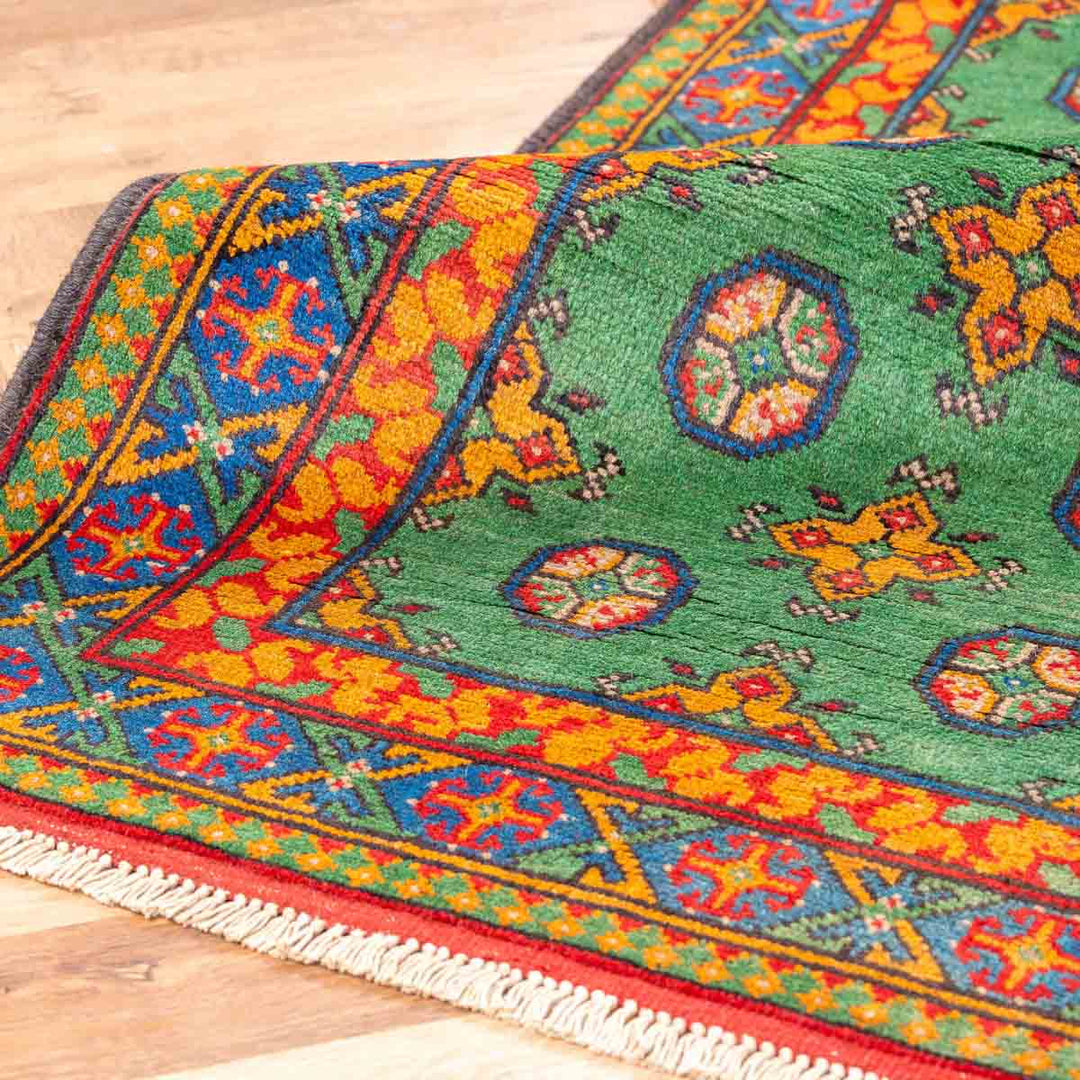 שטיח  אפגני בוכרה 00 ירוק 196*78