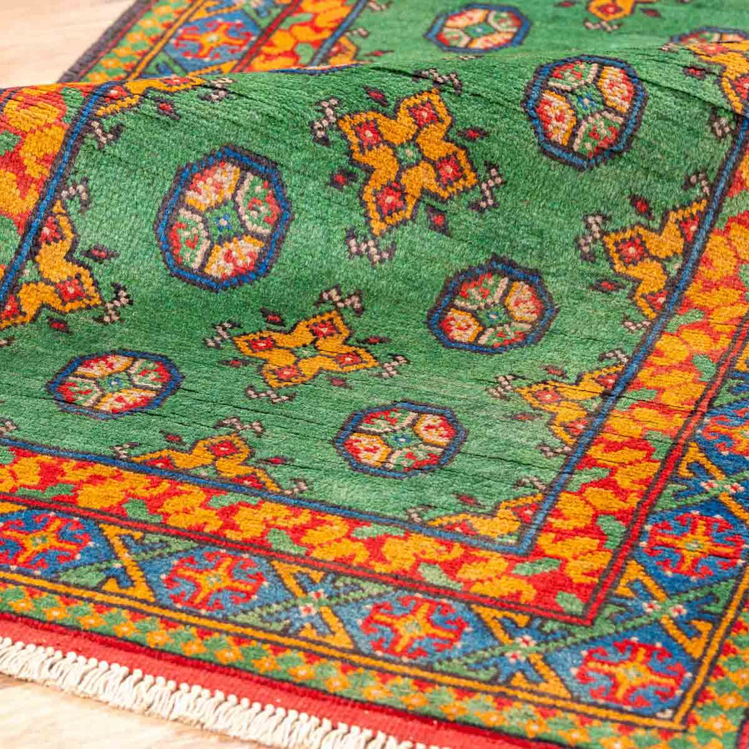 שטיח  אפגני בוכרה 00 ירוק 196*78