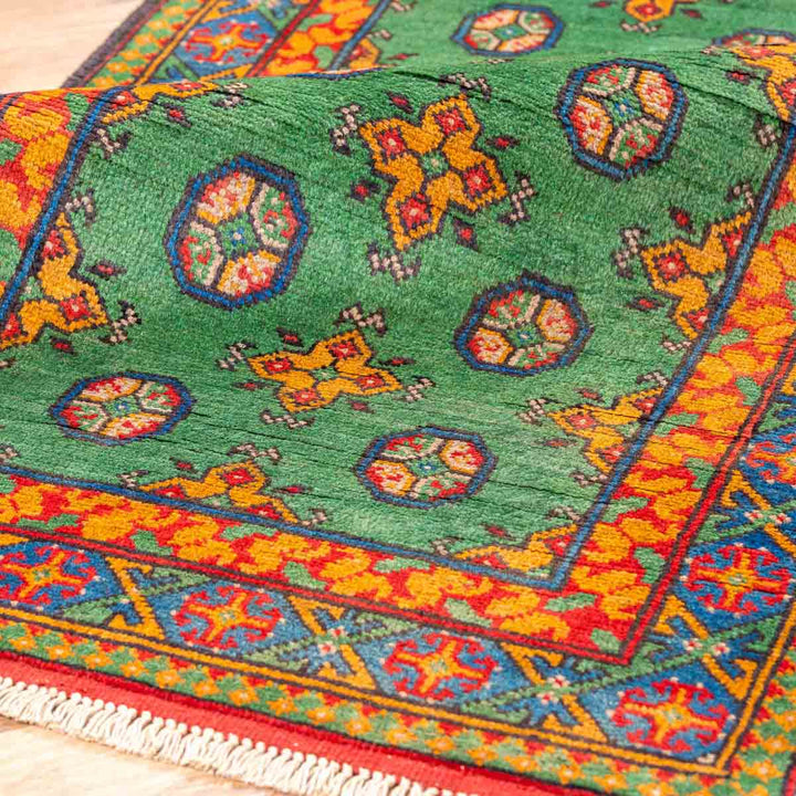 שטיח  אפגני בוכרה 00 ירוק 196*78