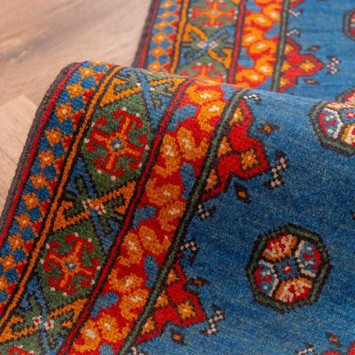 שטיח אפגני בוכרה 00 כחול 193*81 | Bokhara Rug