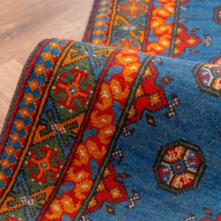 שטיח  אפגני בוכרה 00 כחול 193*81 | Bokhara Rug