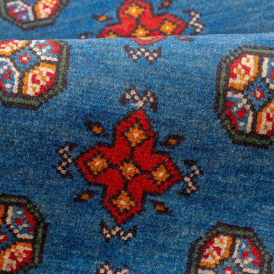 שטיח אפגני בוכרה 00 כחול 193*81 | Bokhara Rug