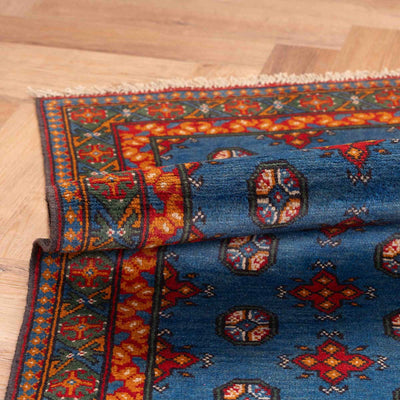 שטיח אפגני בוכרה 00 כחול 193*81 | Bokhara Rug
