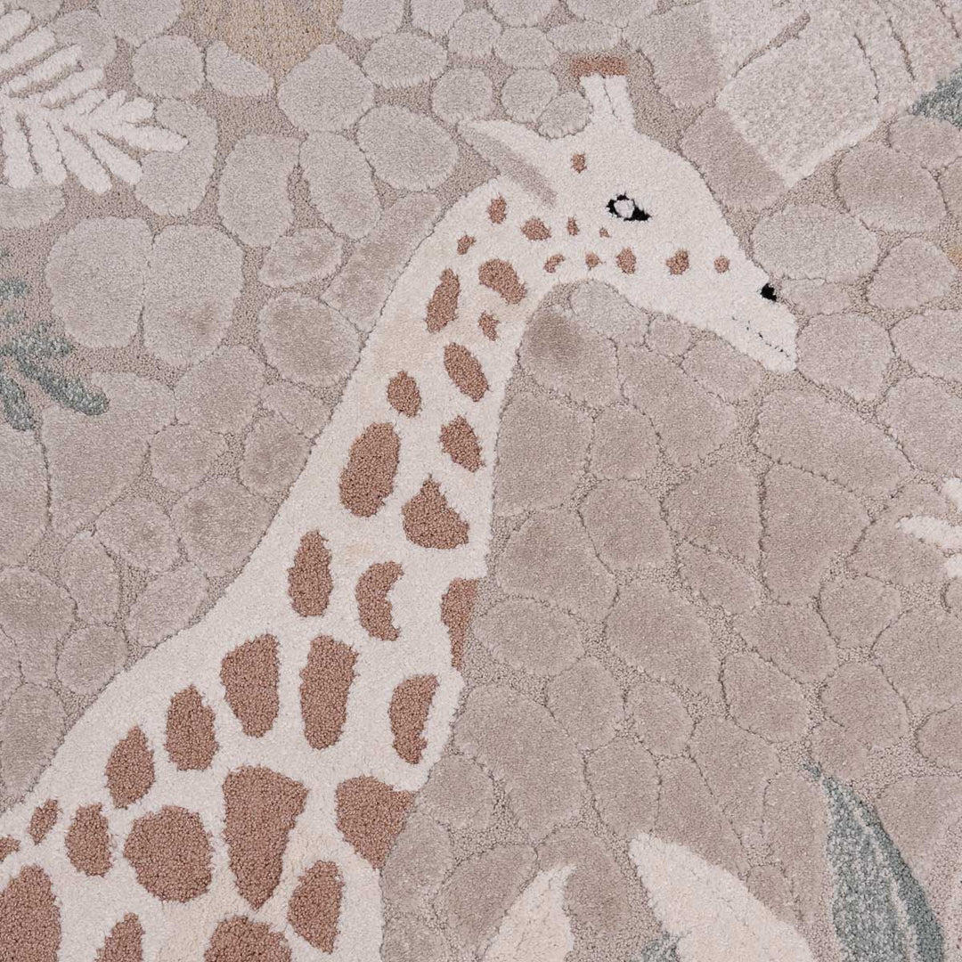 שטיח ג'ירף 01 אפור עגול