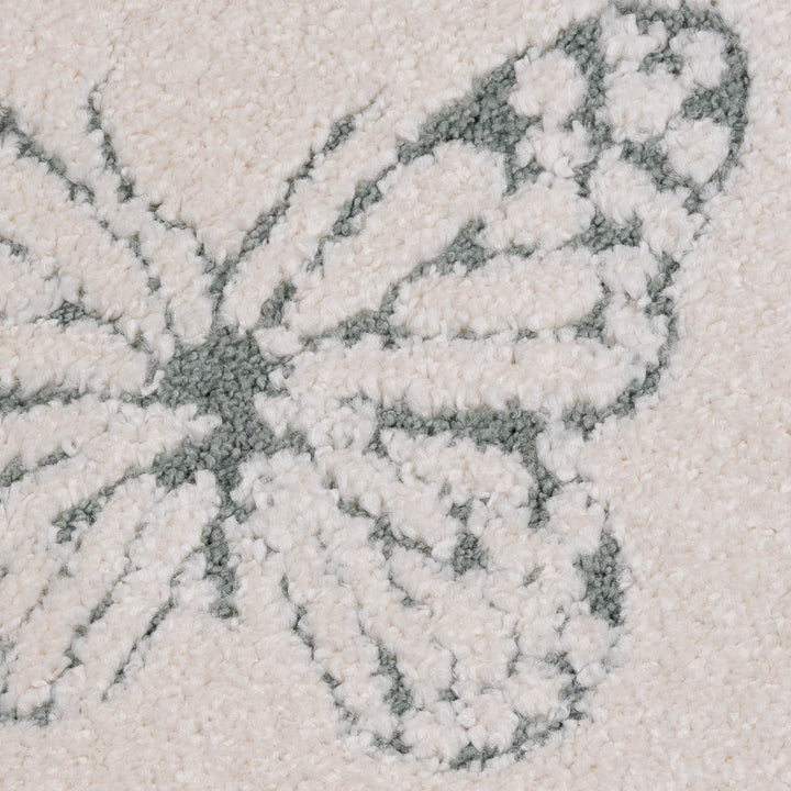 שטיח פרפר 01 קרם עגול