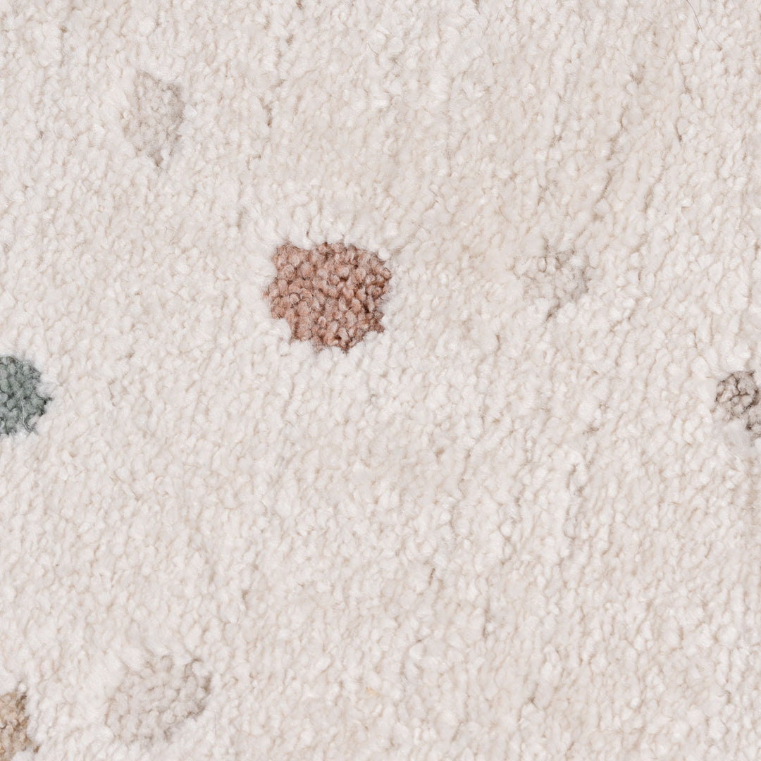 שטיח נקודות 01 קרם עגול