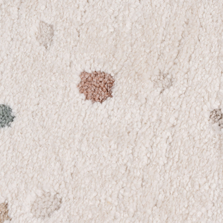 שטיח נקודות 01 קרם עגול