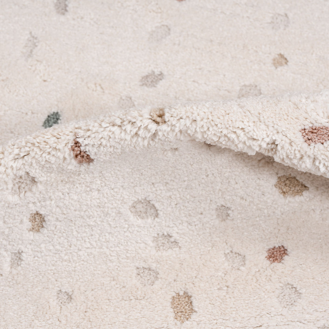 שטיח נקודות 01 קרם עגול