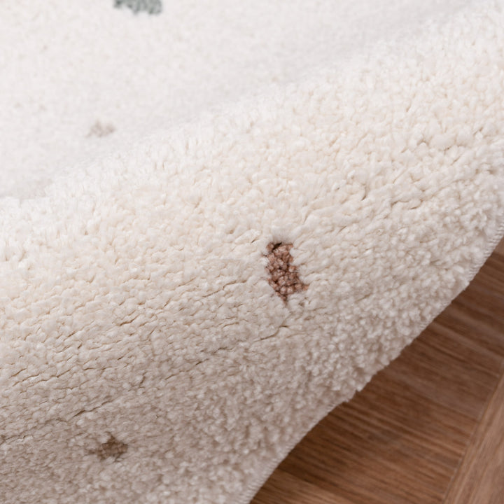 שטיח נקודות 01 קרם עגול