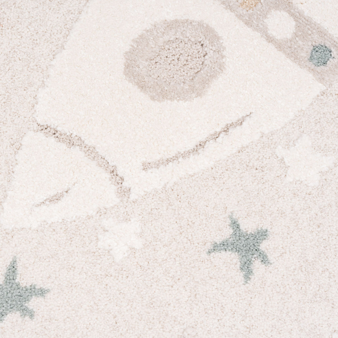 שטיח אסטרונאוט 01 קרם עגול