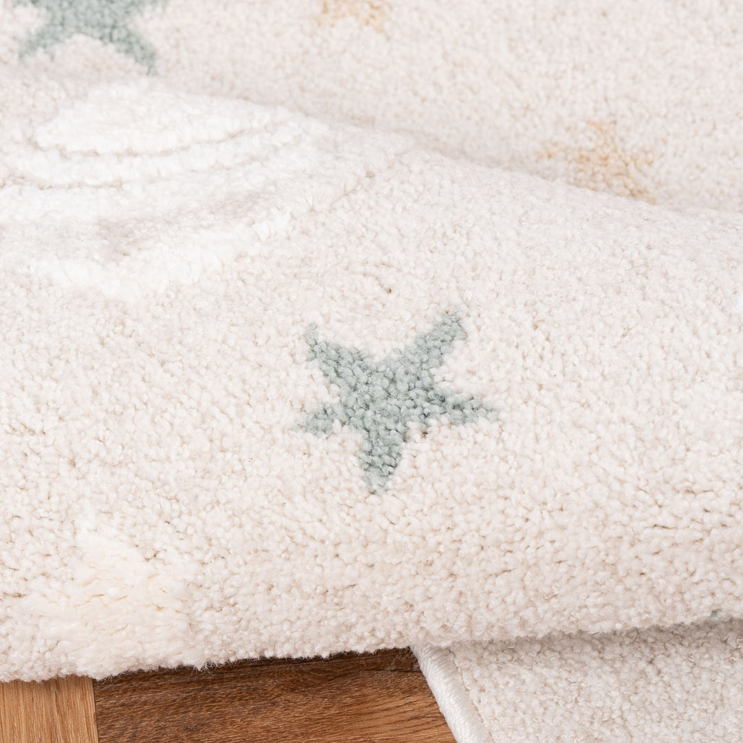 שטיח אסטרונאוט 01 קרם עגול