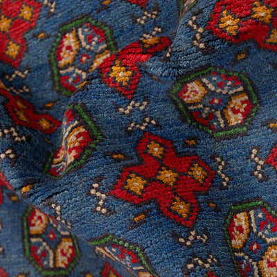 שטיח אפגני בוכרה 00 כחול 203*160 | Bokhara Rug