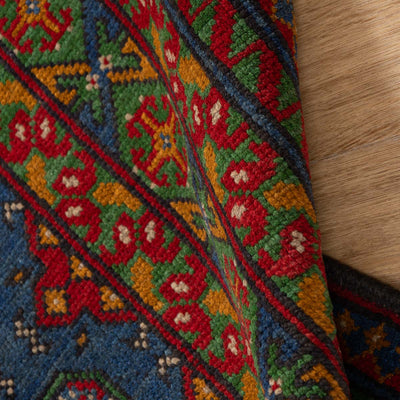 שטיח אפגני בוכרה 00 כחול 203*160 | Bokhara Rug