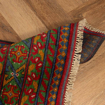 שטיח אפגני בוכרה 00 כחול 203*160 | Bokhara Rug