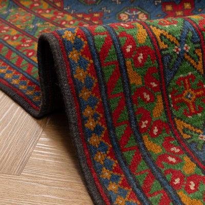 שטיח אפגני בוכרה 00 כחול 203*160 | Bokhara Rug