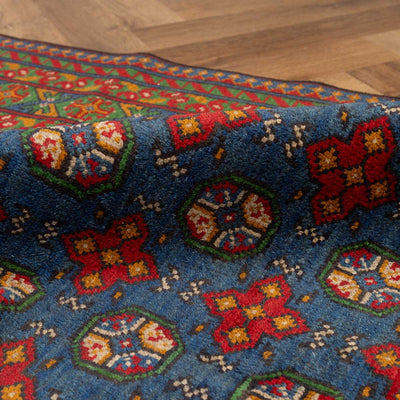 שטיח אפגני בוכרה 00 כחול 203*160 | Bokhara Rug