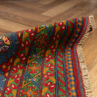 שטיח אפגני בוכרה 00 כחול 203*160 | Bokhara Rug