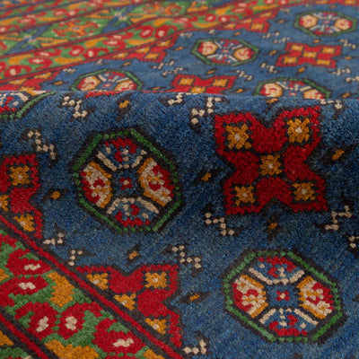 שטיח אפגני בוכרה 00 כחול 203*160 | Bokhara Rug