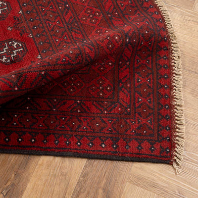 שטיח אפגני בוכרה 00 אדום 240*167 | Bokhara Rug