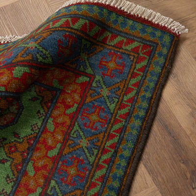 שטיח אפגני בוכרה 00 ירוק 148*102 | Bokhara Rug