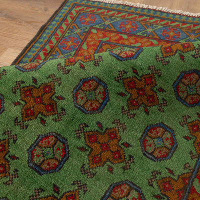 שטיח אפגני בוכרה 00 ירוק 148*102 | Bokhara Rug