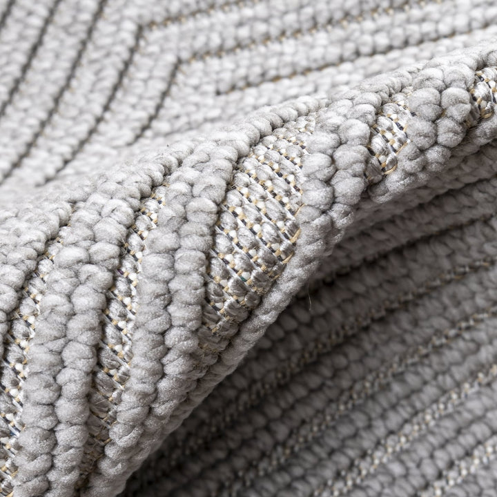 שטיח לופס 04 אפור עגול | Loops